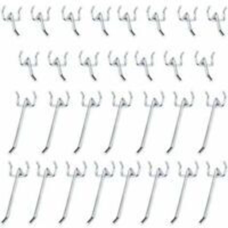 Metallhaken Für Lochwände – 30er Set Mit 10 Cm Und 5 Cm Haken – Rostfreier Edelstahl – Tragkraft 1,5 Kg
