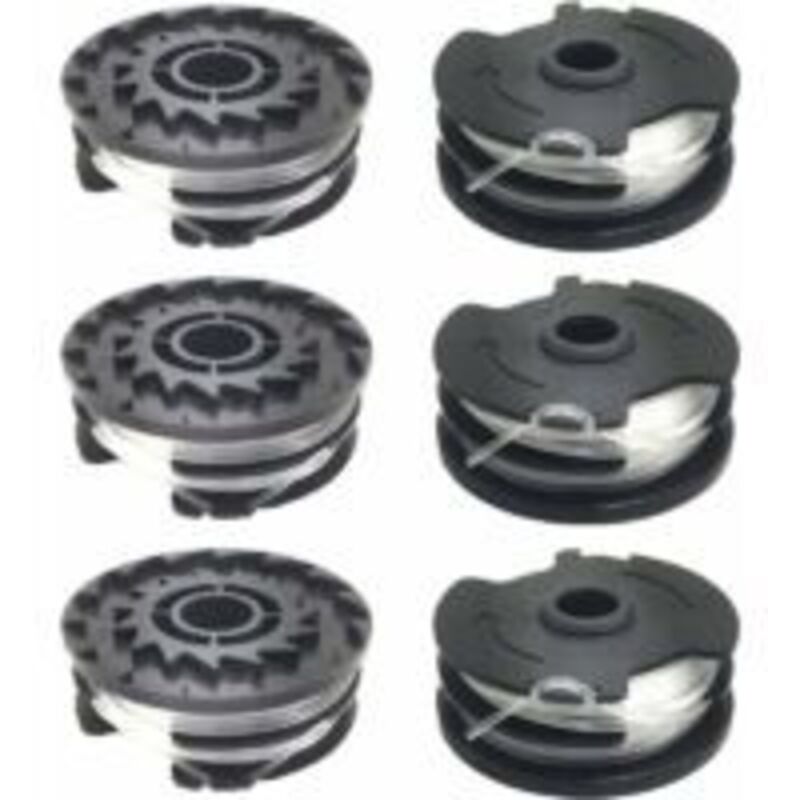 6er-pack Ersatzfaden-spulen Für Rasentrimmer – Nylon-copolymer-harz – Durchmesser 1,6 Mm – Spiraldesign Für Effizientes Schneiden - 20-li