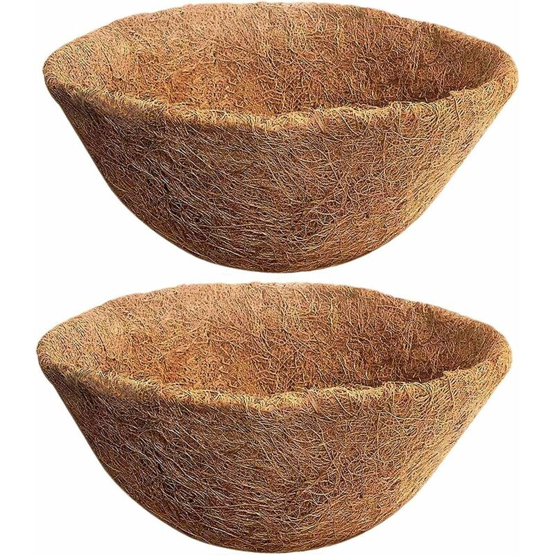 Set Aus 2 Natürlichen Kokosfasereinsätzen Für 35 Cm Blumentöpfe, Hängender Korb Als Ersatz Für Blumenkübel
