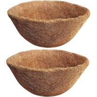 2er-set Natürliche Kokosfaser-auskleidung Für Blumentöpfe, 35 Cm, Hängekorb-einsatz Als Kokosfaser-ersatz Für Blumenkästen