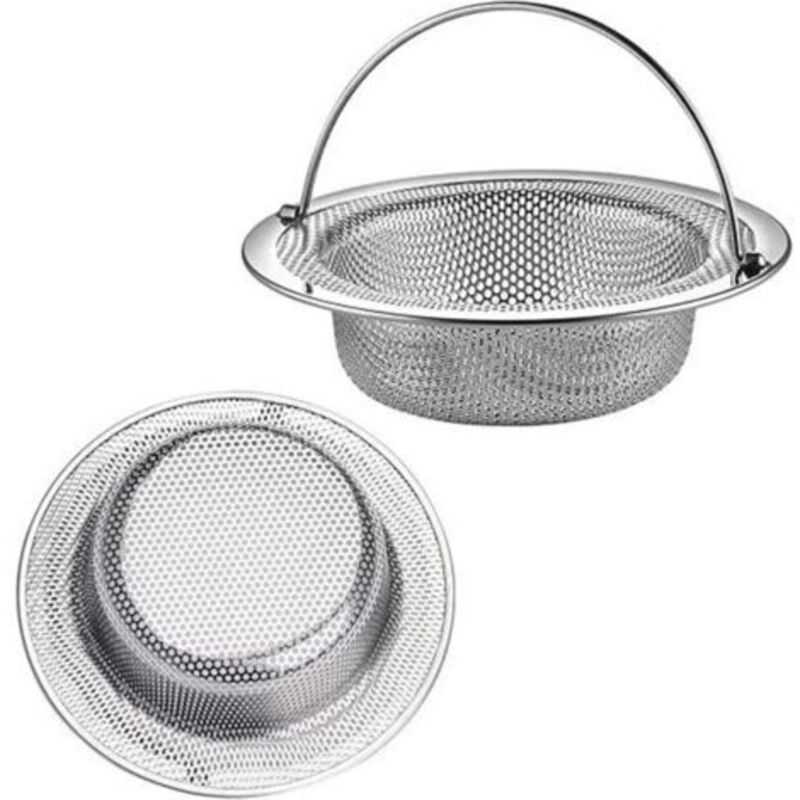 Küchenspülenfilter, 2 Stück Spülensieb Mit Griff Aus Edelstahl, Küchenspülenrost, Spülenstopfen, Für Küchen- Und Badezimmerspüle, Verstopfungshemmender Filter (11 Cm Durchmesser)
