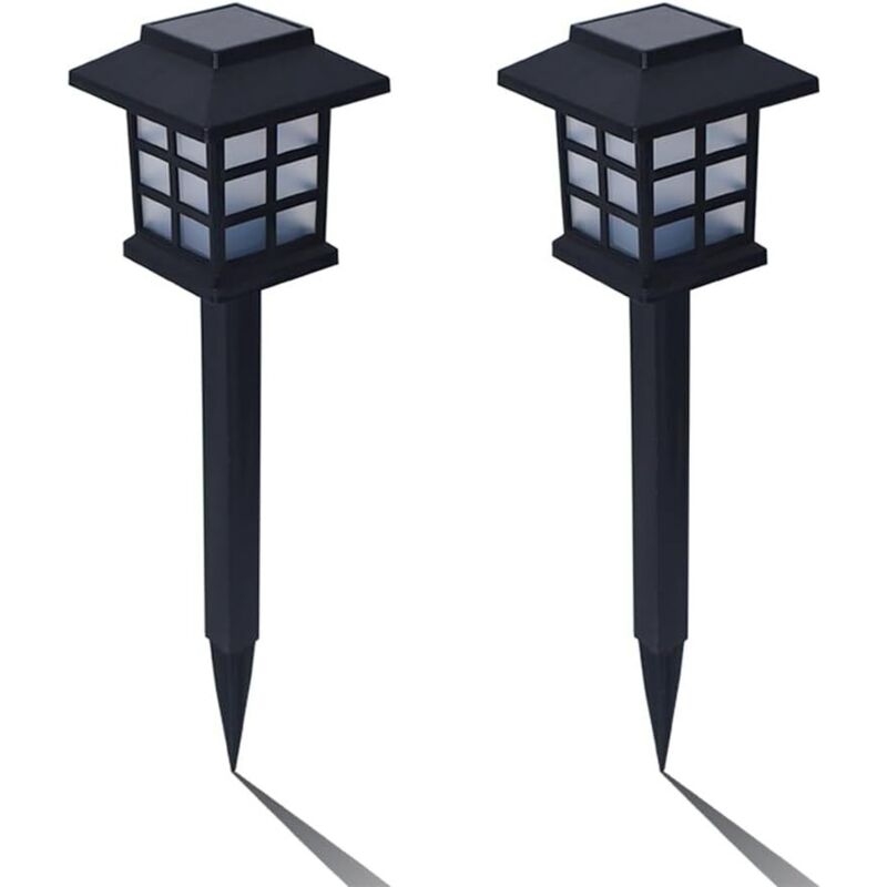 Solarleuchten Für Außenwege, 2er-set Wasserdichte Led-lampen Für Garten-, Hof-, Terrassen- Und Wegbeleuchtung (warmweiß) – Bieten 6 Bis 12 Stunden Beleuchtung.