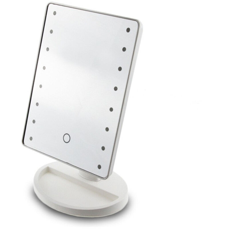 Kabelloser Schminkspiegel Mit 16 Leds, Hd-aufladbarer Spiegel, Weiß