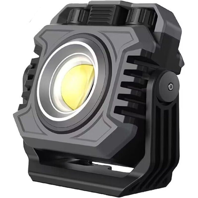 360° Faltbare, Wiederaufladbare Cob-magnet-arbeitsleuchte, Wasserdichte Taschenlampe, Ideal Für Camping, Angeln, Autoreparatur, Wandern, Garage Und Baustellenbeleuchtung.