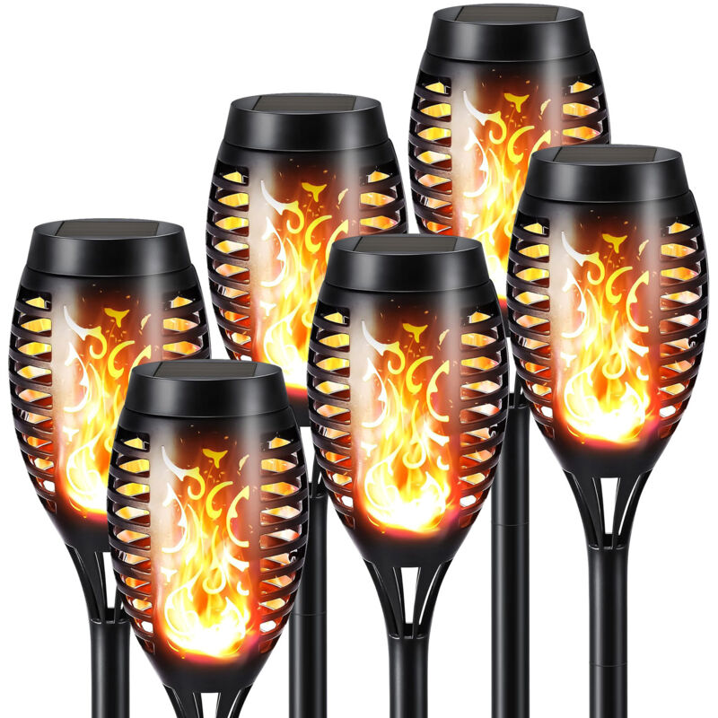 Set Aus 6 Solarlampen, 50 Cm, Wasserdichte Led-gartenbeleuchtung