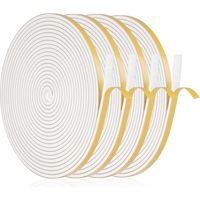 Gemeinsame Fensterisolierung Gegen Kälte, 20 M Türdichtung Aus Selbstklebendem Schaumstoff 6 X 3 Mm, Abdichtendes Klebeband Für Fenster, Wind-, Regen- Und Schalldicht (weiß)