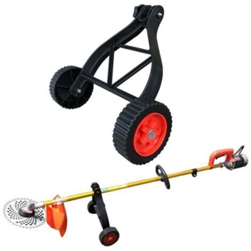Stützräder Für Rasentrimmer, Verstellbare Stützräder, Zubehör Für Freischneider (schwarz)