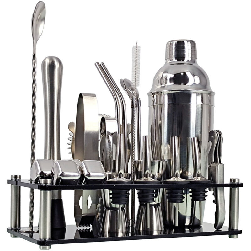 20-teiliges Cocktail-set, Professioneller Shaker, Barzubehör Mit Acrylständer –