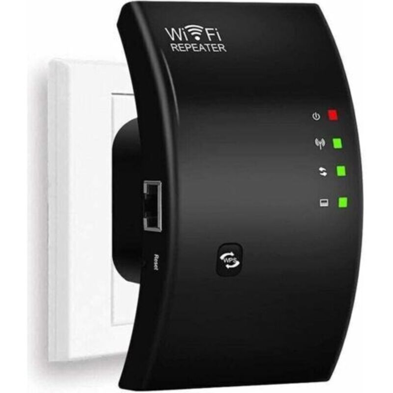 Wlan-repeater, Starker Wlan-verstärker, Wlan-extender N300, Wlan-signalverstärker, 1 Ethernet-port, Deckt Bis Zu 200㎡ Ab, Einfache Installation, Kompatibel Mit Allen Internetboxen