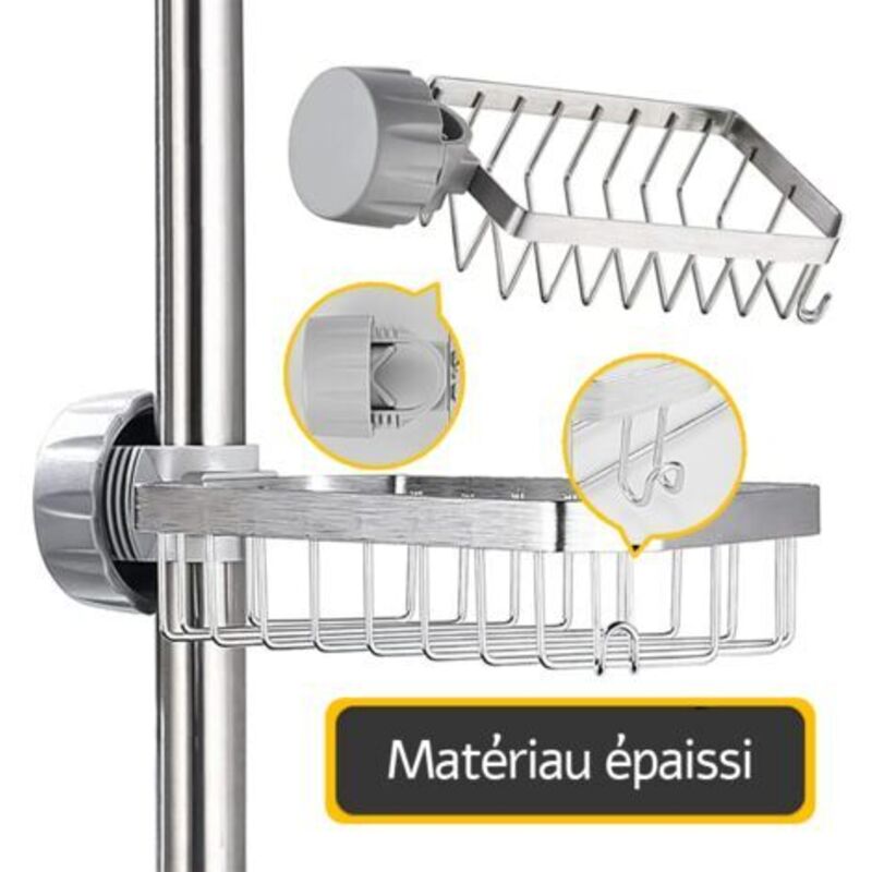 Edelstahl-aufbewahrungsstütze Für Wasserhahn, Seifenspender, Abtropfkorb, Kein Bohren Erforderlich, Geeignet Für Stangen Mit 20 Bis 32 Mm