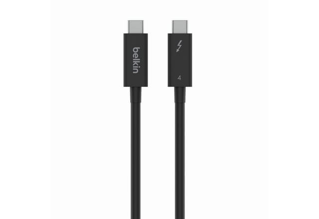 Belkin Connect Thunderbolt 4-Kabel USB-Kabel, USB-C, (200 cm), 2 m, aktiv, unterstützt gleichzeitig Stromversorgung, Datenübertragung