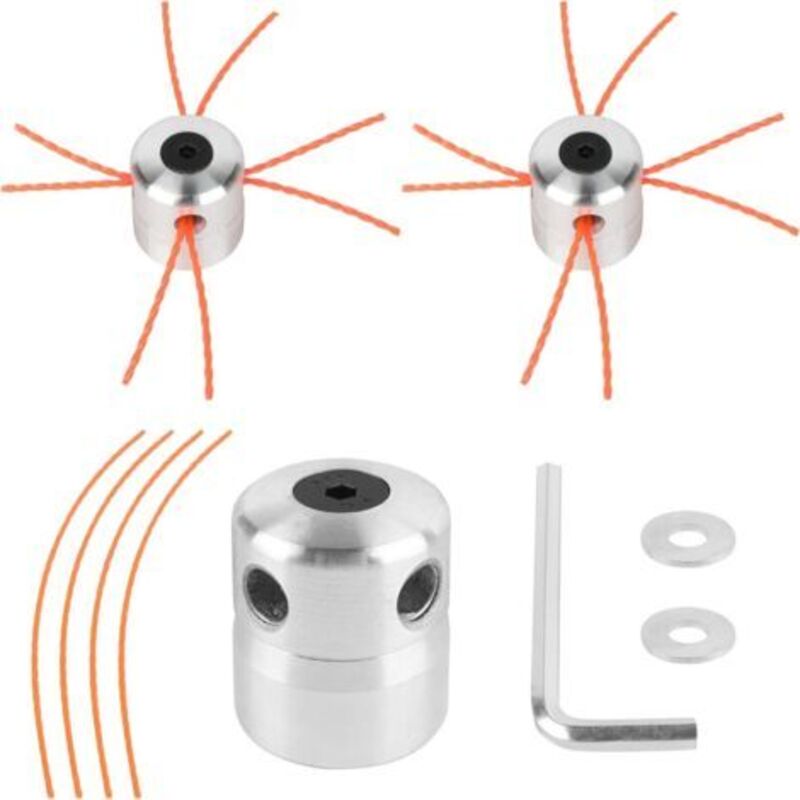 2x Universaler Aluminium-trimmerkopf, Rasentrimmerkopf Mit Nylonfaden M8 M10