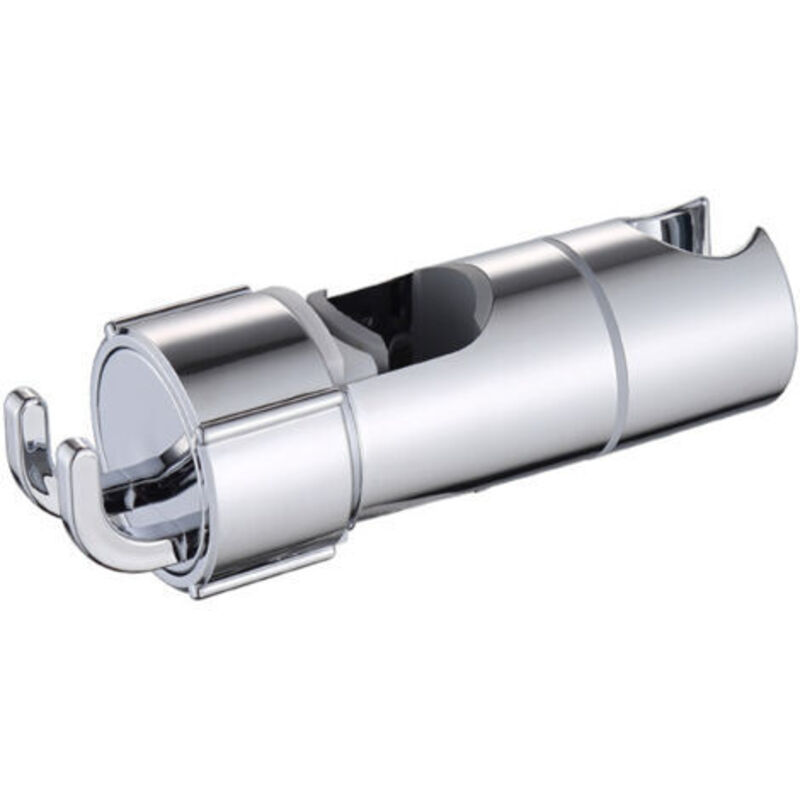 Verstellbarer Duschhalter Mit 2 Haken, Universeller Handbrausehalter Für Duschstangen Von 18-25 Mm, Verchromter Abs-duschkopfhalter, Einfache Installation