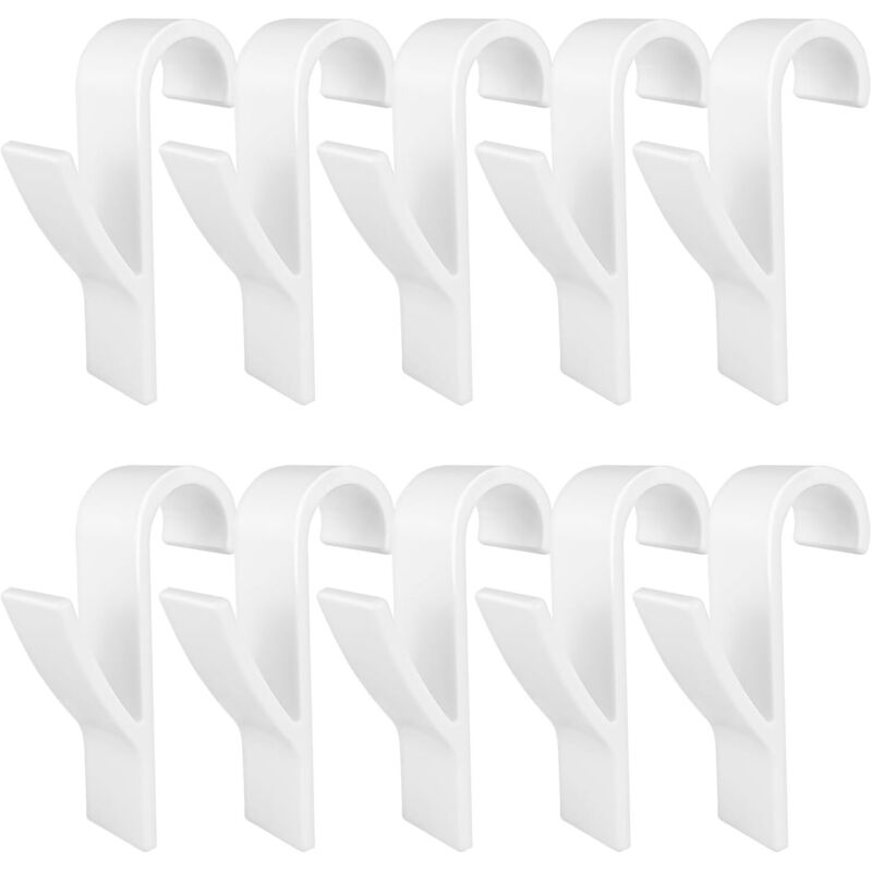 10 Stück Handtuchhaken, Heizkörper-handtuchhaken, Bademäntel, Kunststoff, Für Alle Standard-heizkörper, Bad Und Küche, Flexibel, Abnehmbar (weiß)