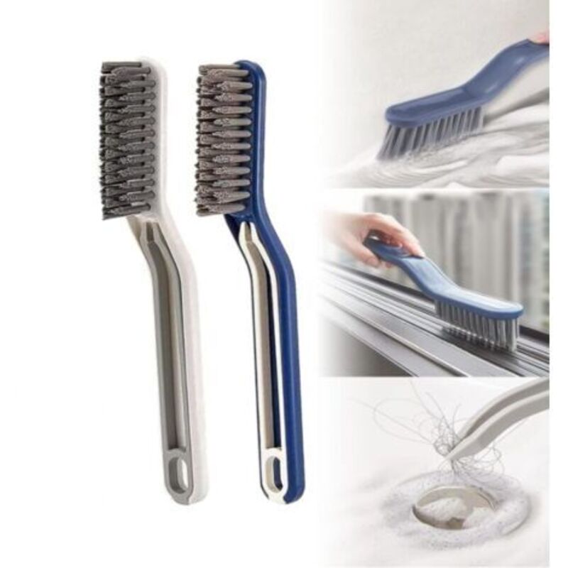 2-in-1 Multifunktionsbürsten, 2 Stück Eckfugenbürste Für Badezimmer, Reinigungsbürste Mit Clip, Zur Reinigung Von Wandfliesen Und Fensterrahmen