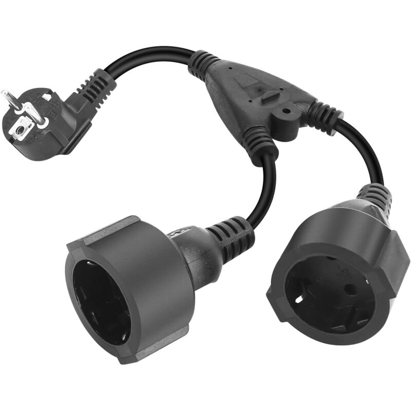 Doppelter Ip44-steckdosenadapter - Kurzes 2-in-1-verlängerungskabel Für Den Haushalt