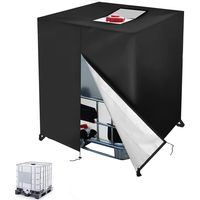 Abdeckung Für 1000l Ibc-container, 210d Wassertank-deckel, Uv- Und Staubdichte Abdeckung, Ibc-tank-schutzplane Mit Reißverschluss (120 X 100 X 116 Cm)