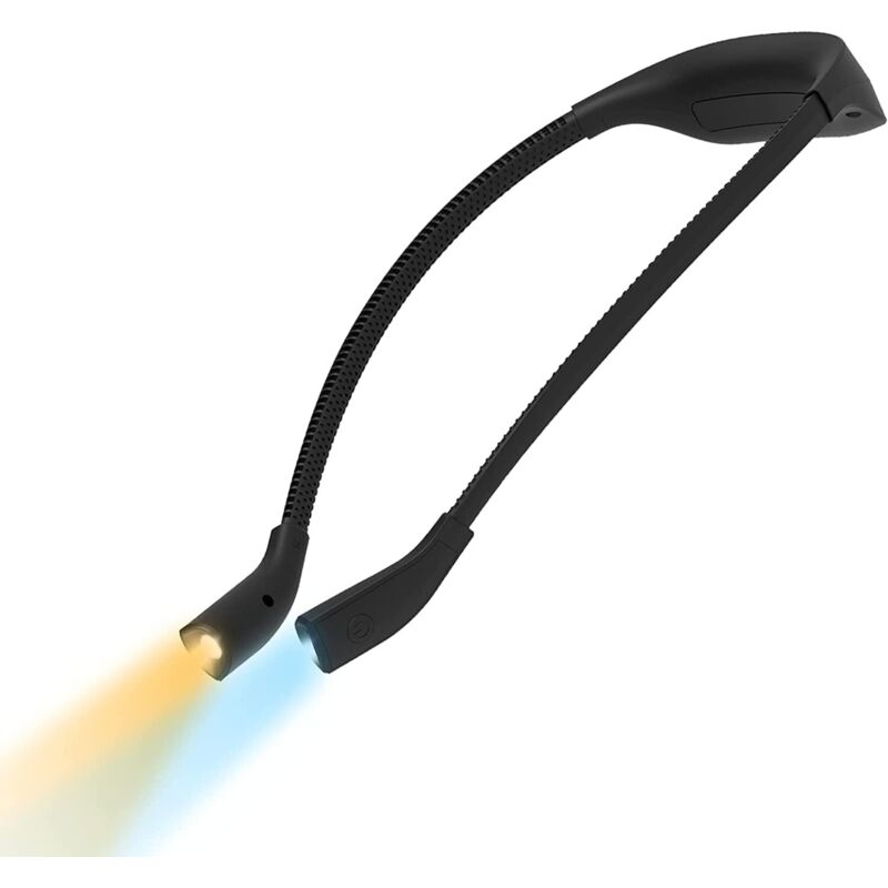 Wiederaufladbare Usb-leselampe, 1000 Mah, Ideal Zum Lesen Im Bett, Freihändige Nackenleuchte, 3 Farben, Dimmbar, Zum Lesen, Stricken, Camping Und Nächtlichem Laufen.