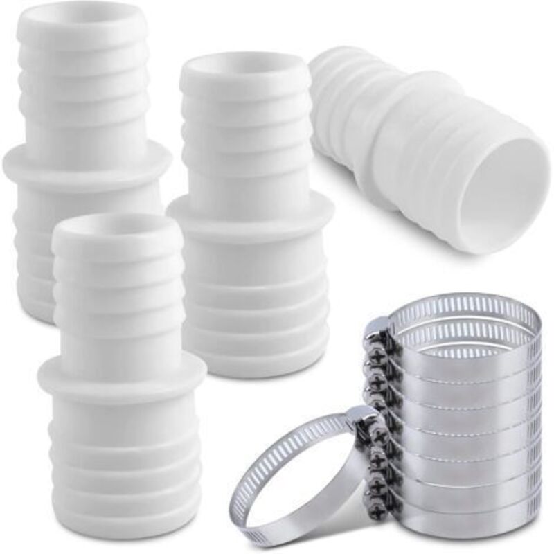 4 Stück Pool-schlauchverbinder, Schlauchanschluss Mit Klemmen, 32 Mm Auf 38 Mm Adapter, Pool-schlauchadapter