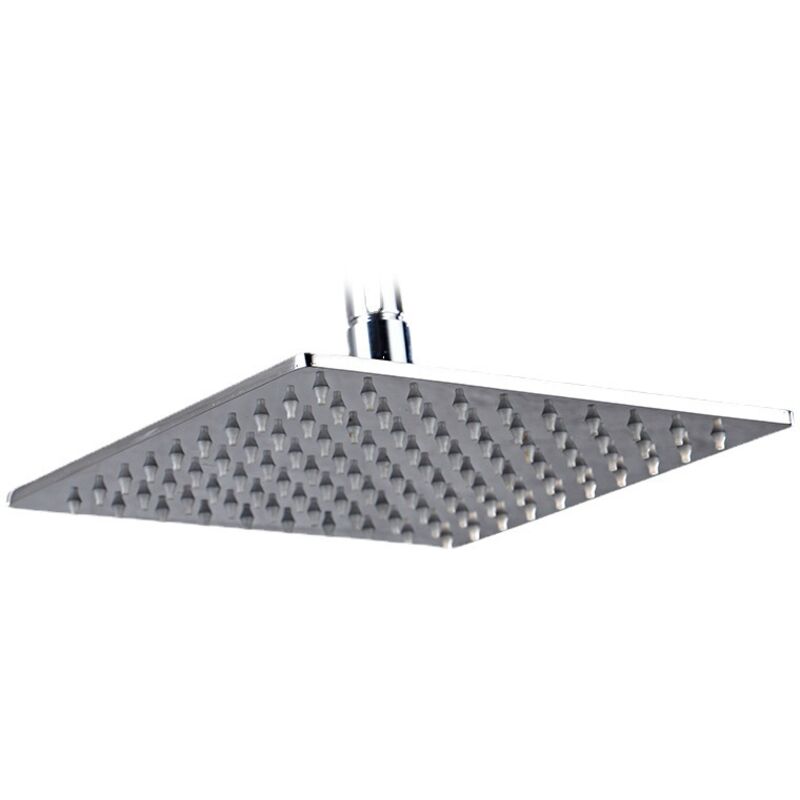 Quadratische Regenduschkopf, Entkalker, Regenduschkopf, Duschkopf Aus Edelstahl Und Hochdruck, 360° Drehbarer Duschkopf, Einfach Zu Installieren Und Zu Reinigen, 8 Zoll (20 Cm)