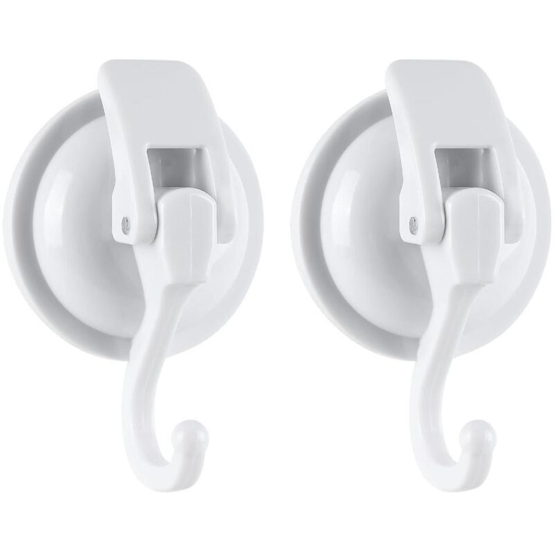 Set Aus 2 Saugnapfhaken, Ohne Bohren, Aus Abs, Weiß