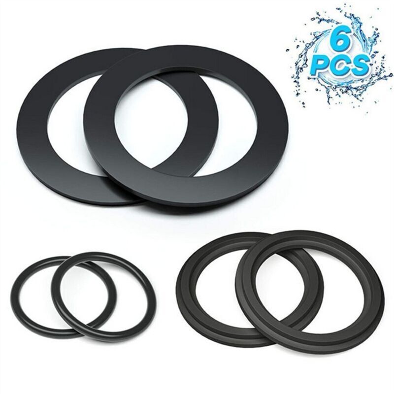 6-teiliges Dichtungs- Und Unterlegscheiben-set 25076rp Für 1-1/2"-anschlüsse, Gummidichtungen Mit O-ring Für Intex-pool-tauchventile - 10745, 10262 Und 10255