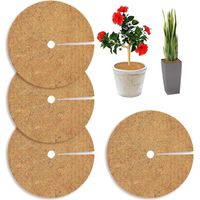 4 Stück Kokosmatten Für Pflanzen, Mulchscheibe, Winterschutz Aus Kokosfaser, Pflanzendecke In Scheibenform, Für Innen- Und Außenpflanzen, 30 Cm