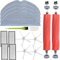 Zubehör Für Roborock S7 Maxv Ultra / S7 Maxv / S7 Plus / S7 Max / S7 / S7 Pro Ultra Robot (4 Wischmopps + 2 Hauptbürsten + 4 Seitenbürsten + 4 Filter + 2 Reinigungsbürsten)