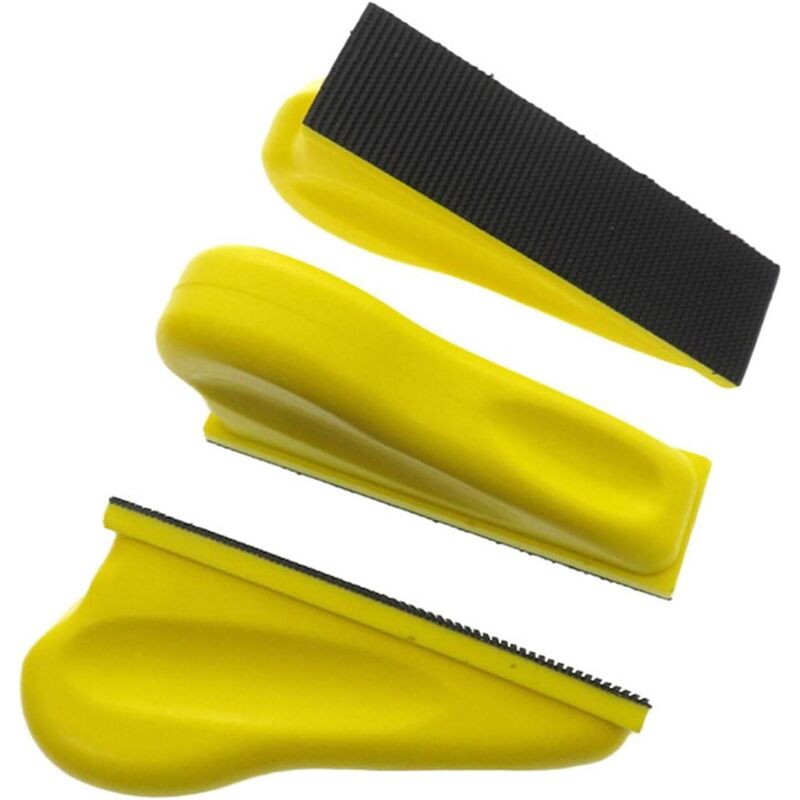 Set Aus 3 Manuellen Schleifblöcken – Tragbarer Handschleifer Für Abreißscheiben, Ideal Für Holzbearbeitung, Möbelrestaurierung, Haushalt Und Karosseriearbeiten.