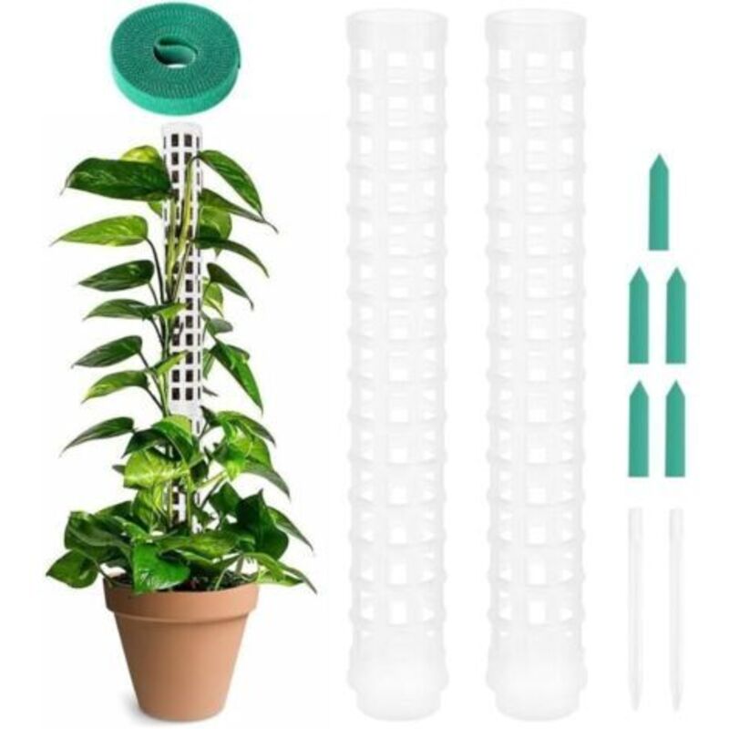 Monstera-rankhilfe, 2 Stück Topfpflanzensäule Für Kletterpflanzen, Rankhilfe Für Kletterpflanzen, Stützen Für Kletterpflanzen, Topfpflanzensäule Aus Holz, Rankhilfe Für Kletterpflanzen
