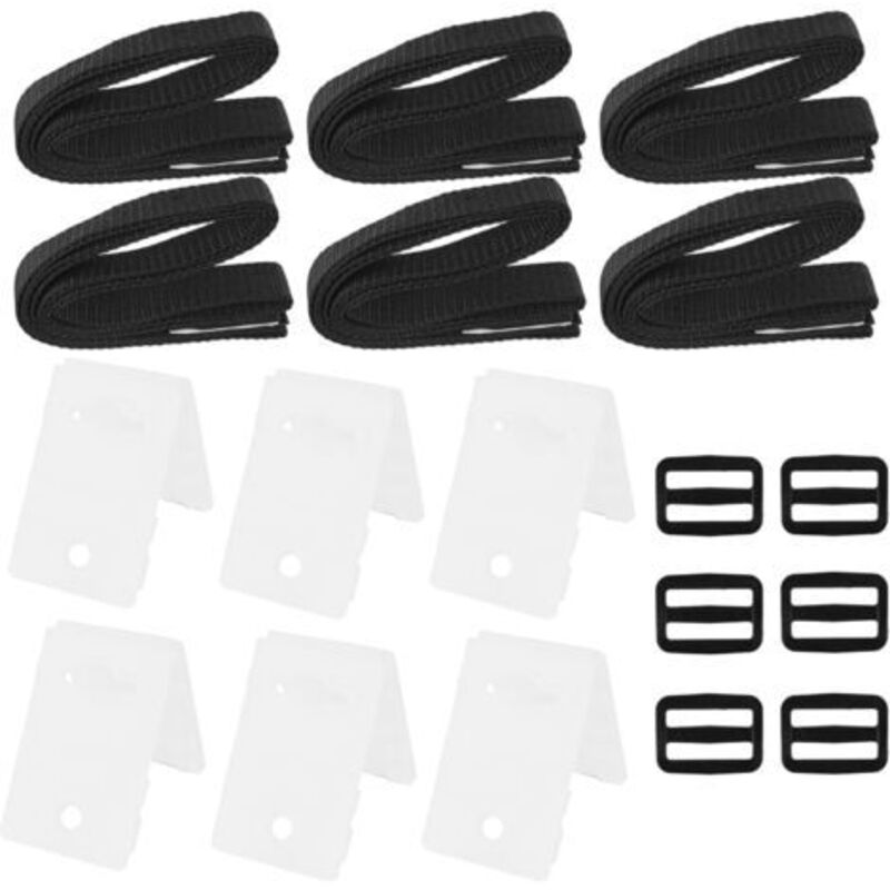 Poolabdeckungs-aufroller 18-teiliges Befestigungsgurt-set Für Solare Poolabdeckungen, Einschließlich Nylon Mit Laschen, Befestigungsplatten Und Schnallen