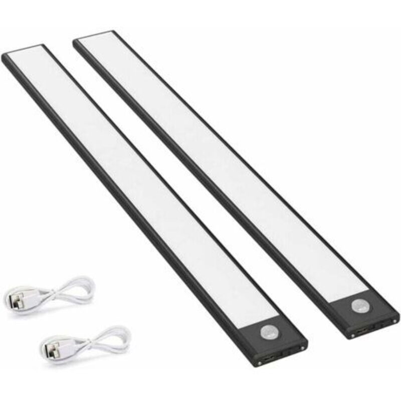 2er-set Led-schrankleuchten Mit Bewegungsmelder, 150 Lm, Küchenlampen Mit Wiederaufladbarem Akku, Usb-beleuchtung, Auto/ein/aus
