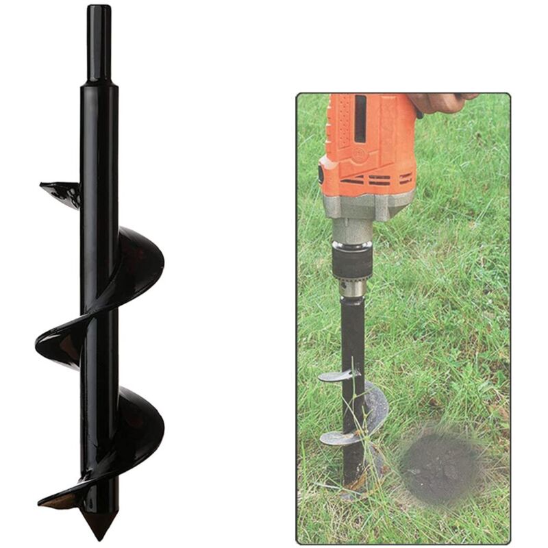 Trapano/gartenbohrer – Werkzeug Zum Tiefen Bohren Für Das Pflanzen Von Blumen, Bäumen Und Sträuchern (durchmesser: 8 Cm, Länge: 30 Cm) Npterbl