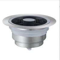 Küchenspüle Sieb Und Stopfen Combo Aus Edelstahl Universell 3-in-1 Edelstahlschale Mit Sieb Anti-verstopfung, Für Spülenloch 78-81mm
