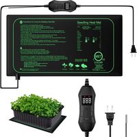 Heizmatte Für Die Aussaat, Hydroponische Heizkissen Warm 7 W Mit Intelligenter Thermostatsteuerung, Wasserdicht Ipx4, Heizmatte Für Pflanzen Zur Keimung, 25 Cm X 52,5 Cm