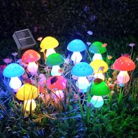 Solarbetriebene Außenlichterkette, 8 Modi Solarbetriebene Pilz-weihnachtslichterkette Dekoration Für Garten, Terrasse, Hof, Landschaft, Rasen, Weg, Hochzeitsfeier [energieklasse