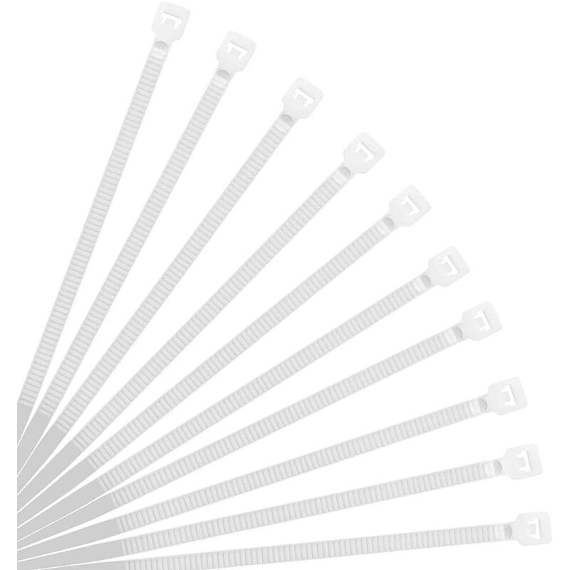 Nylon-kabelbinder - Kleine Kabelbinder - Kabelbinder - 500er Pack (200mm X 3.2mm, Weiß)