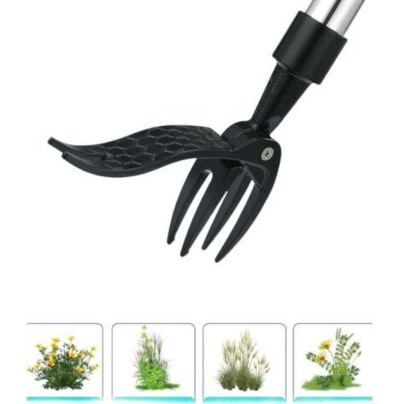 Stehender Unkrautentferner, Unkrautzieher, Manuelles Stahl-unkrautwerkzeug Mit Krallen-twister, Langer Griff Mit 4 Krallen, Wurzelwerkzeug Für Garten Und Rasen