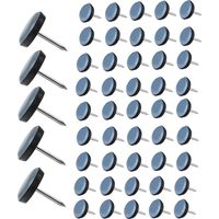 50 Stück Teflon-gleiter Zum Annageln, 19 Mm Runde Möbelgleiter Aus Teflon Ptfe, Stuhlgleiter Mit Nagel, Teflon-stuhlgleiter, Filzgleiter Zum Annageln Für Stühle, Sofas, Büros Und Tische