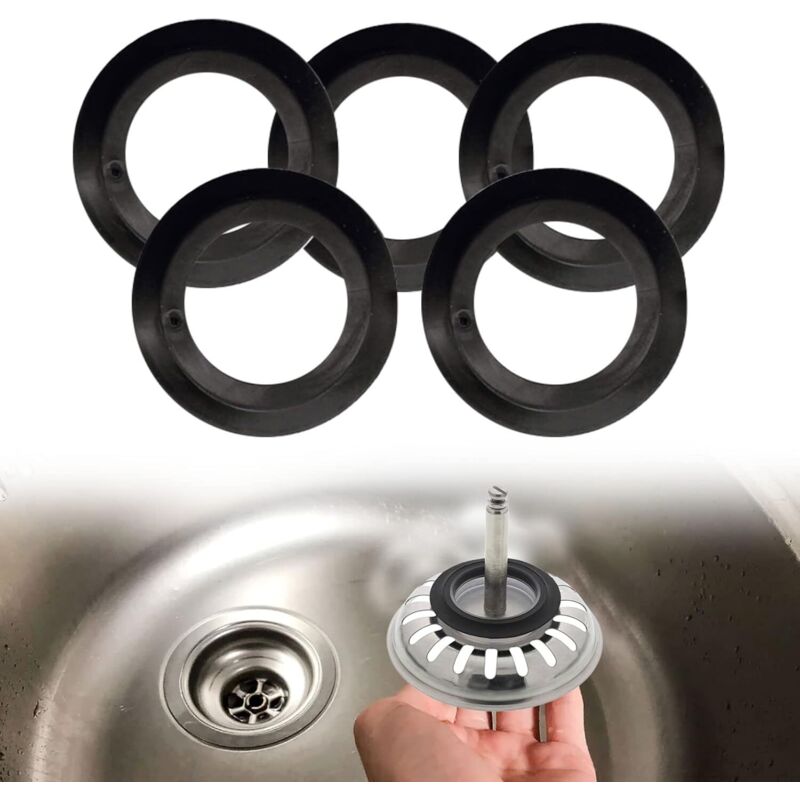 Spülenstopfen-dichtungen, Spülenstopfen, Filterdichtungen, 5 Ersatzdichtungen Für Spülen, Dichtungen Für Spülenstopfen Für Stopfventil Und Filtersieb, Reparatur