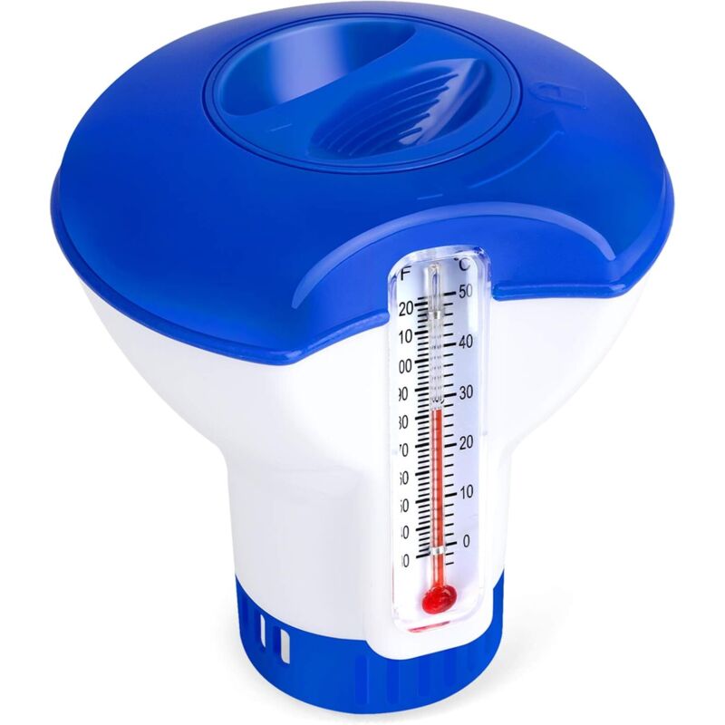 Pool Mit Thermometer, Schwimmender Becher Für Den Pool, Automatischer Spender, Schwimmender Diffusor Für Whirlpool, Pool, Teich