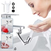 Wasserstrahlregler Für Wasserhahn, 1080° Drehbarer Wasserhahn-luftsprudler, Wassersparender Sieb-luftsprudler, Wasserhahnverlängerung Mit Mischdüse, 2 Strahlarten, Universelle Luftsprudler Für Küchen-