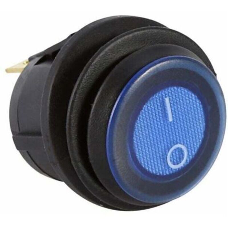 Grandes Kippschalter Für Beleuchtung, 12 V Led-punktlicht, Auto-boot Runder Wippenschalter Ein/aus Spst, Blau