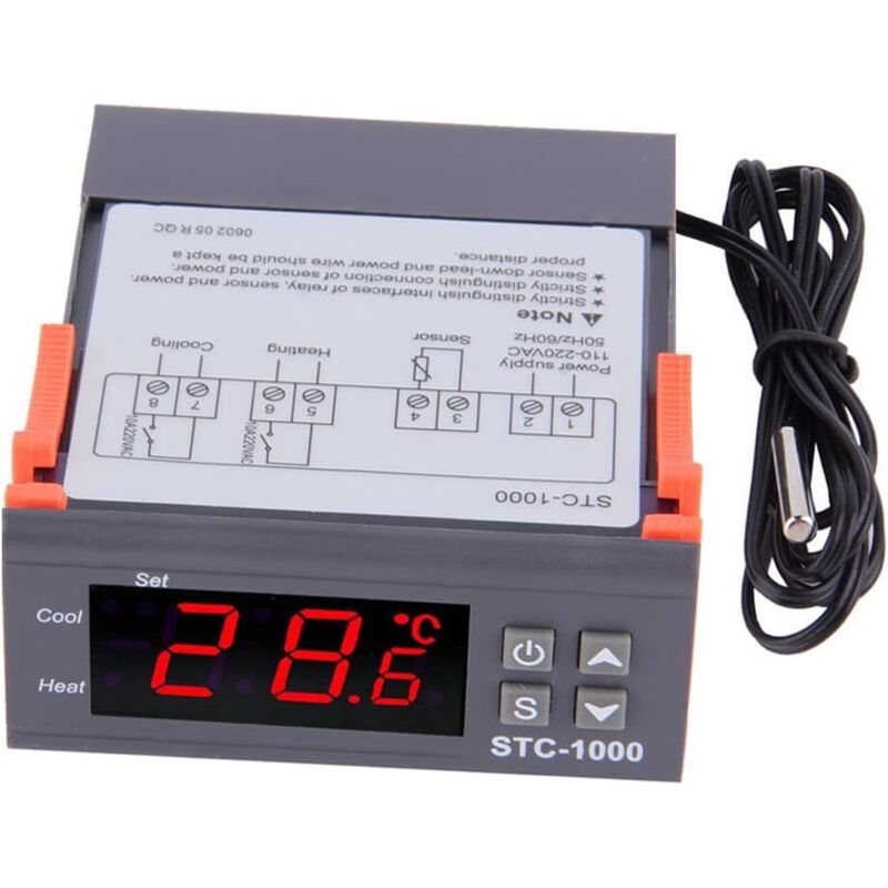 Ac-temperaturregler 110v-220v, Universeller Digitaler Thermostat Stc-1000 Mit Ntc-temperaturfühler, Celsius-temperaturregler, Heizung/kühlung