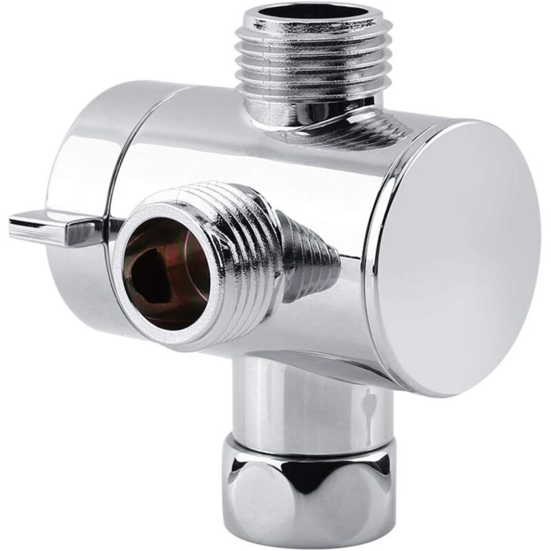 3-wege-umstellventil, Adapter Für G1/2"-schalter Für Küchen- Oder Badezimmerarmatur, Verchromtes Ersatzteil