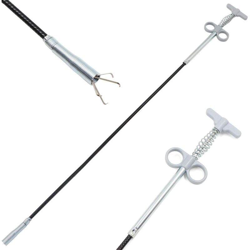 Flexible Greiferzange Zur Rohrreinigung (federdrucksystem) Mit 4 Greifern, Multifunktionales Werkzeug Für Küchen- Und Badezimmerwaschbecken - 90 Cm, 1 Stück