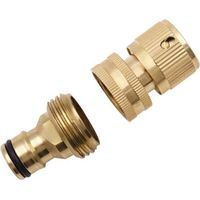 Schnellkupplung Für Gartenschlauch, Messing-schlauchanschluss, 3/4-zoll-wasserhahnanschluss, Mit Innen- Und Außengewinde, Wasserhahnadapter Für Gartenschläuche