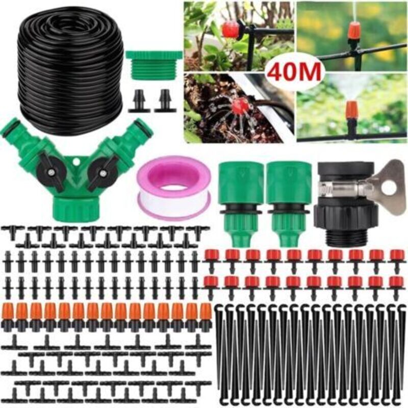 158-teiliges Mikro-bewässerungssystem Tropfbewässerungs-kit, 40m Bewässerungssystem Für Garten, Rasen, Pflanzen, Landschaft Und Gemüsegarten