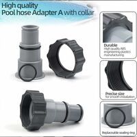 Schlauchadapter Für Pool, 2 Stück, Adapter Für Poolschläuche 32/38 Mm, Ersatz-adapter Für Intex-pumpe, Anschluss Für Poolschläuche Ø 32 Und 38 Mm (2 Stück)