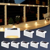 8er-set Solarleuchten Für Außentreppen, Solare Außenbeleuchtung, Wasserdichte Solarlampen Für Zaun, Treppe, Stufen Und Hof